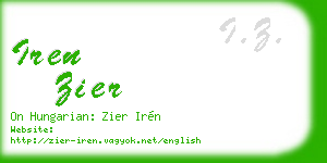 iren zier business card