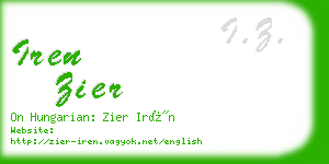 iren zier business card